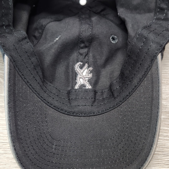 Browning Hat Mens Dad Cap Adjustable Embroidered Black Canvas Outdoors - Picture 4 of 6